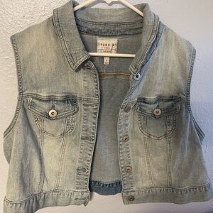 Torrid Light Blue Jean Vest
